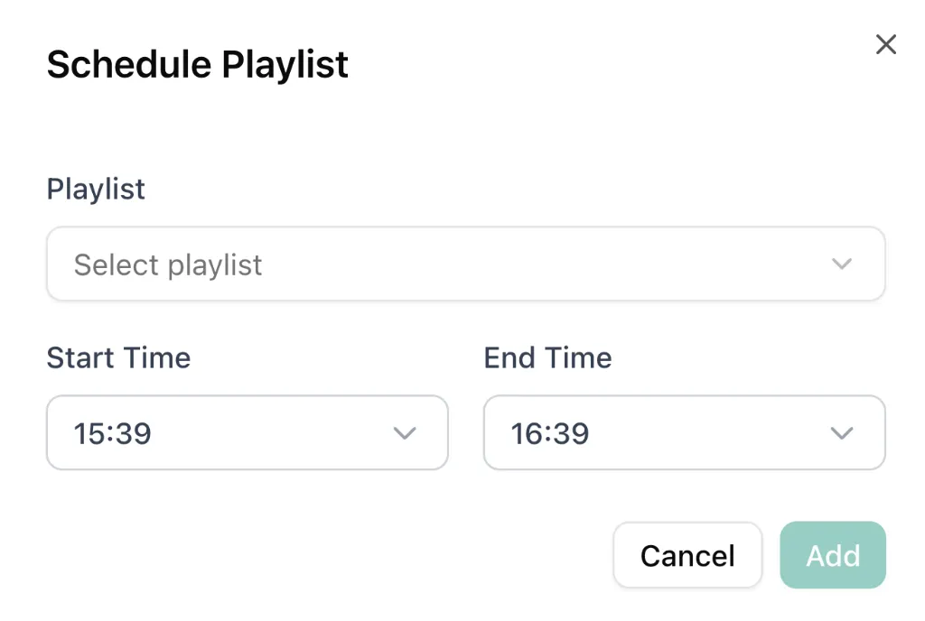 Configure Schedule